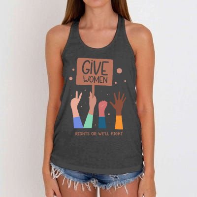 Give Women Rights Women's Knotted Racerback Tank