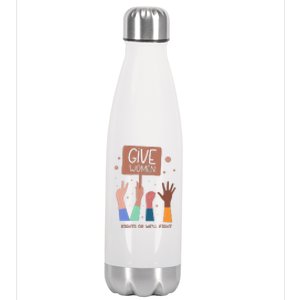 Give Women Rights Stainless Steel Insulated Water Bottle