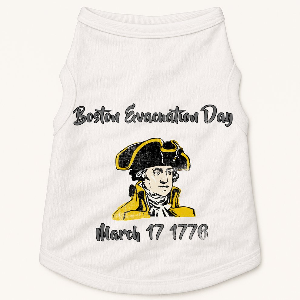 George Washington Revolutionary War Boston Evacauation Day Gift Doggie Tank