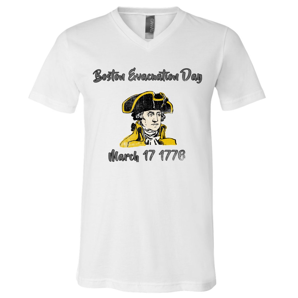 George Washington Revolutionary War Boston Evacauation Day Gift V-Neck T-Shirt