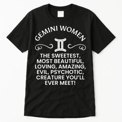 Gemini Women Sweetest Beautiful Funny Gemini Zodiac Signs Tall T-Shirt