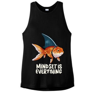 Goldfish With Shark Fin Costume Illustration Ladies PosiCharge Tri-Blend Wicking Tank
