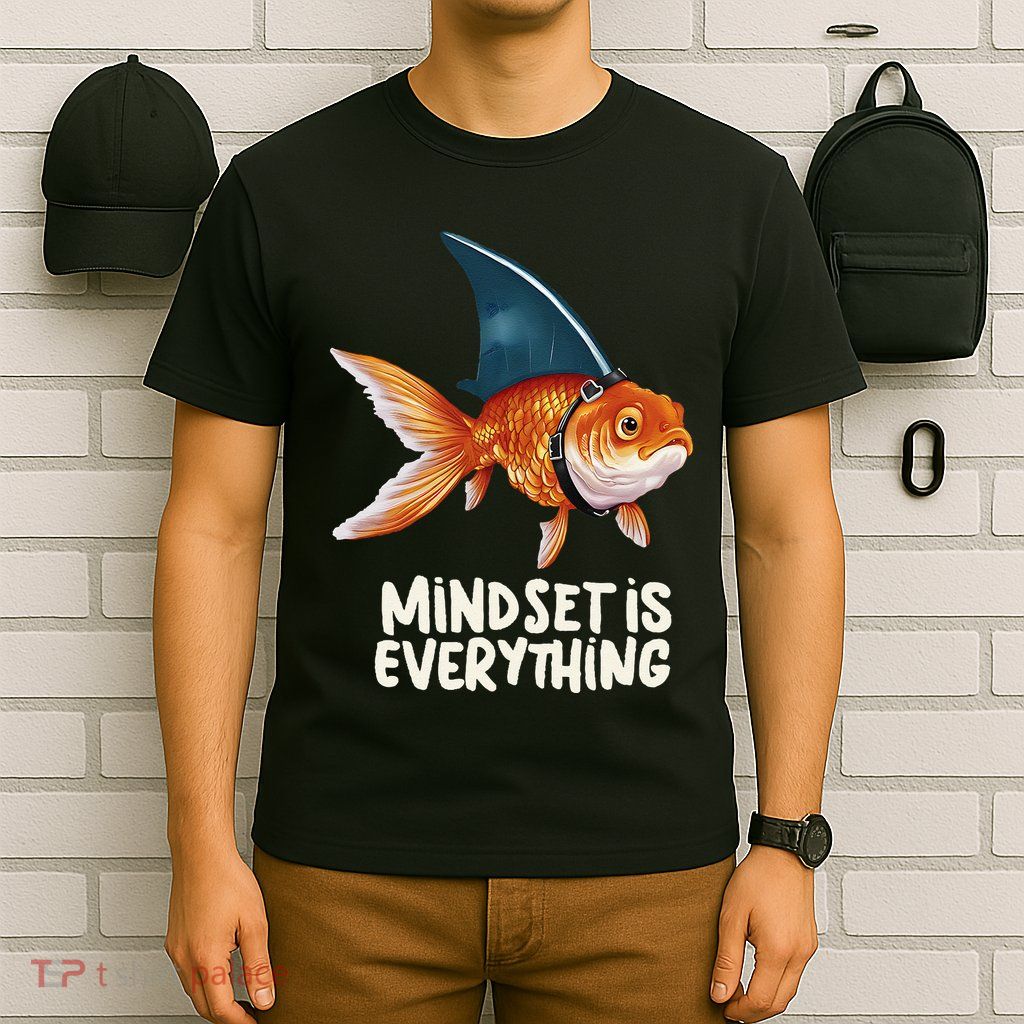 Goldfish With Shark Fin Costume Illustration T-Shirt