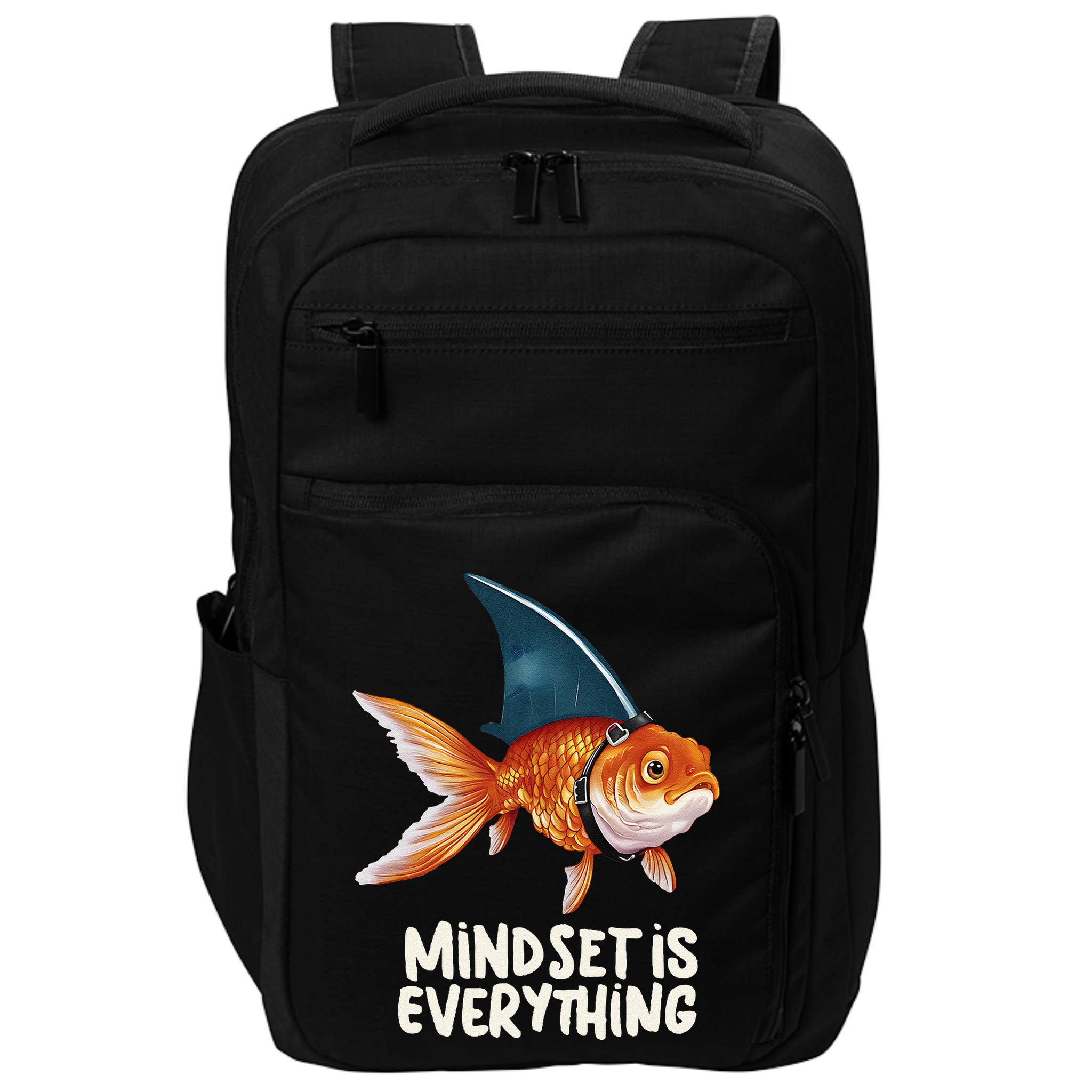 Goldfish With Shark Fin Costume Illustration Impact Tech Backpack