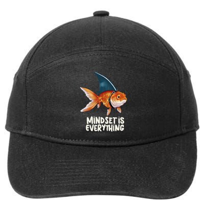 Goldfish With Shark Fin Costume Illustration 7-Panel Snapback Hat