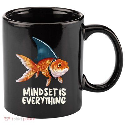 Goldfish With Shark Fin Costume Illustration 11oz C Handle Ceramic Mug