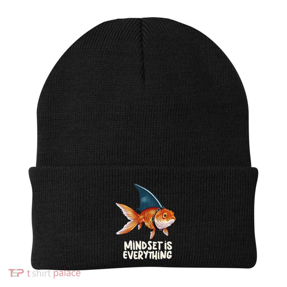 Goldfish With Shark Fin Costume Illustration Beanie
