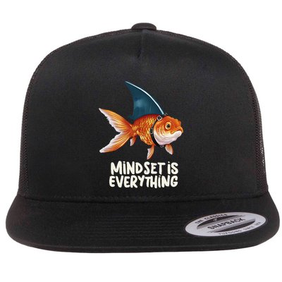 Goldfish With Shark Fin Costume Illustration Flatbill Hat