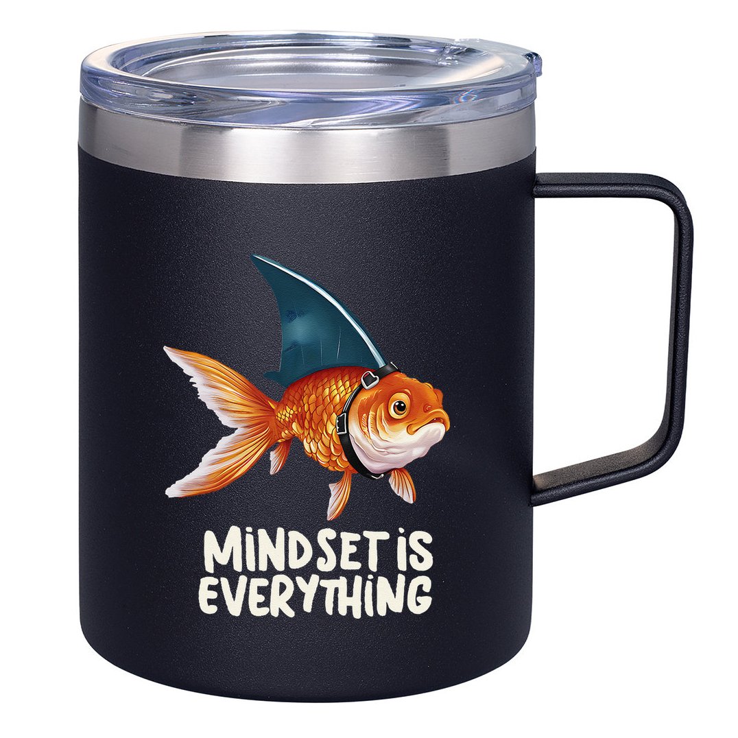 Goldfish With Shark Fin Costume Illustration 12oz Stainless Steel Coffee Mug