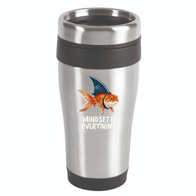 Goldfish With Shark Fin Costume Illustration 16oz Travel Tumbler