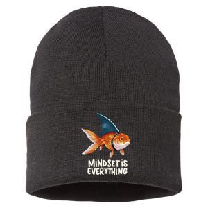 Goldfish With Shark Fin Costume Illustration Sustainable Knit Beanie