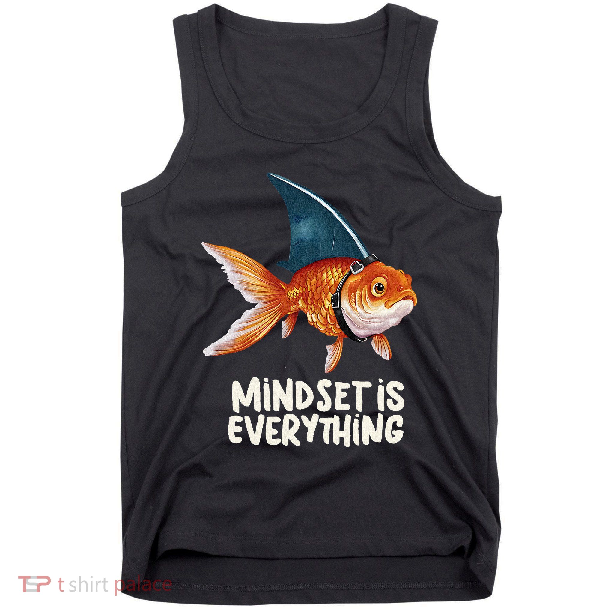 Goldfish With Shark Fin Costume Illustration Tank Top