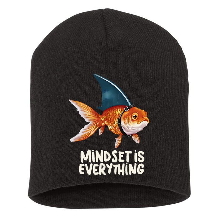Goldfish With Shark Fin Costume Illustration Short Acrylic Beanie