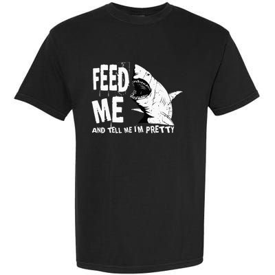 Great White Shark Feed Me Largest Predator Ocean Biologists Garment-Dyed Heavyweight T-Shirt