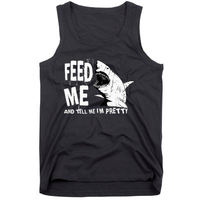 Great White Shark Feed Me Largest Predator Ocean Biologists Tank Top