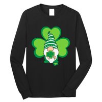 Gnome With Shamrock St Patricks Day Long Sleeve Shirt