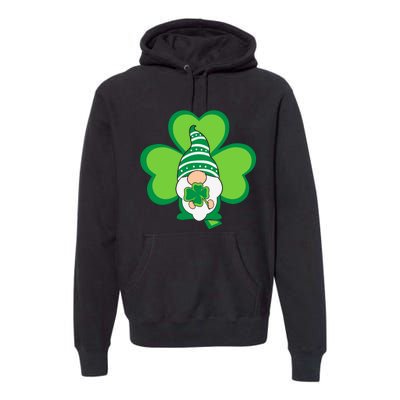 Gnome With Shamrock St Patricks Day Premium Hoodie