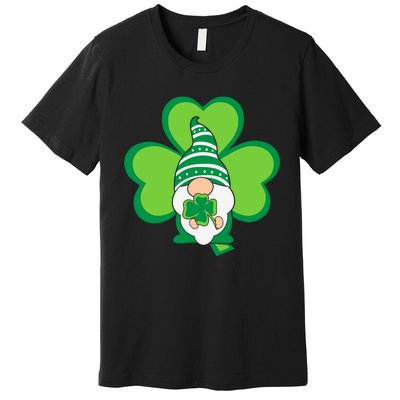 Gnome With Shamrock St Patricks Day Premium T-Shirt