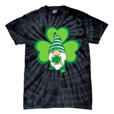 Gnome With Shamrock St Patricks Day Tie-Dye T-Shirt