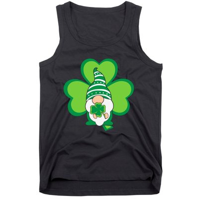 Gnome With Shamrock St Patricks Day Tank Top