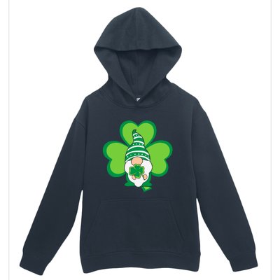 Gnome With Shamrock St Patricks Day Urban Pullover Hoodie