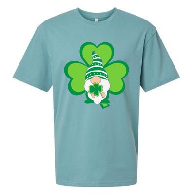 Gnome With Shamrock St Patricks Day Sueded Cloud Jersey T-Shirt