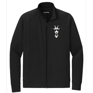 Goat With Sunglasses Stretch Full-Zip Cadet Jacket