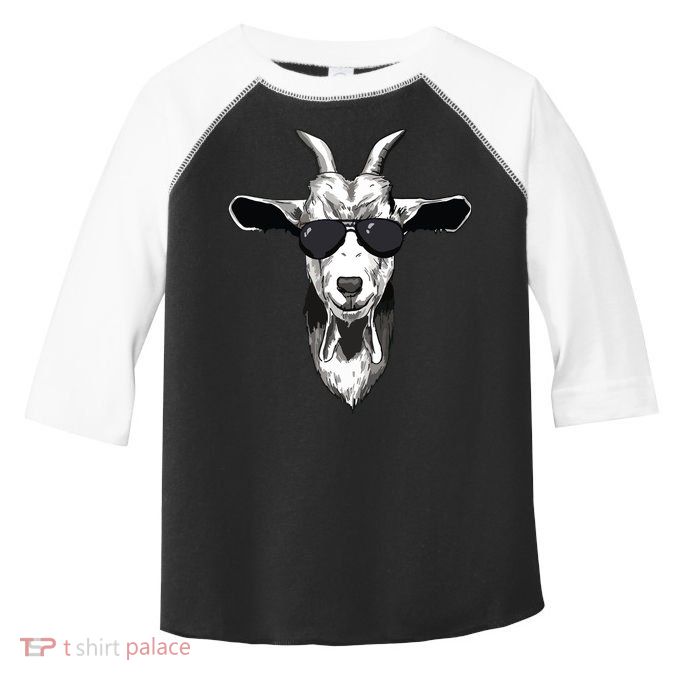 Goat With Sunglasses Toddler Fine Jersey T-Shirt