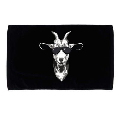 Goat With Sunglasses Microfiber Hand Towel