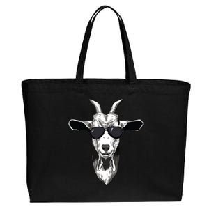 Goat With Sunglasses Cotton Canvas Jumbo Tote