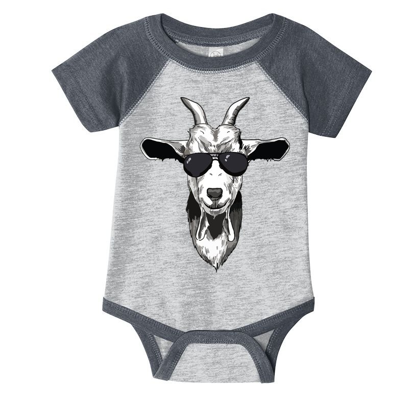 Goat With Sunglasses Infant Baby Jersey Bodysuit