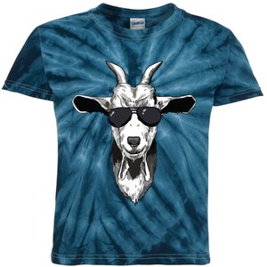 Goat With Sunglasses Kids Tie-Dye T-Shirt