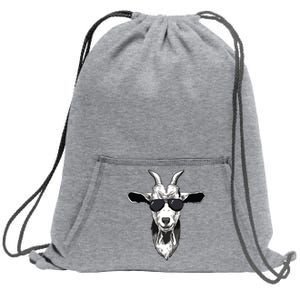 Goat With Sunglasses Sweatshirt Cinch Pack Bag