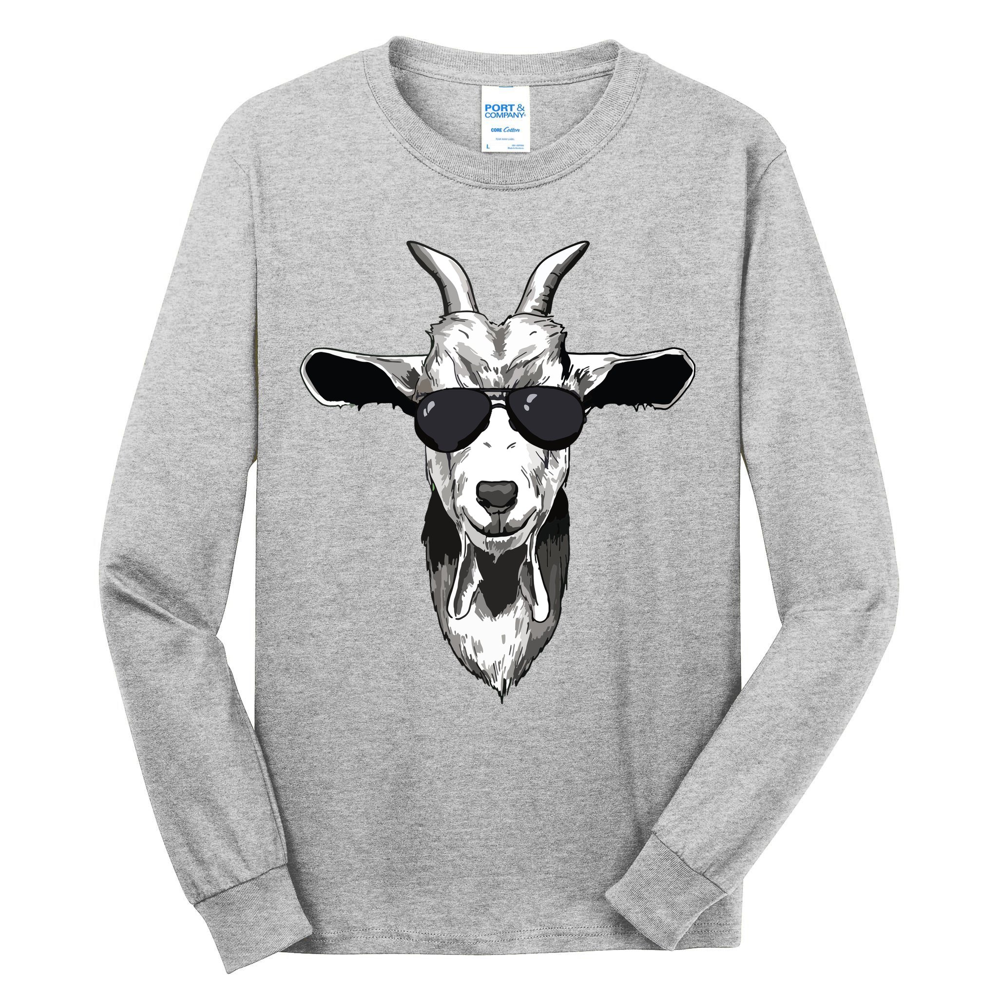 Goat With Sunglasses Tall Long Sleeve T-Shirt