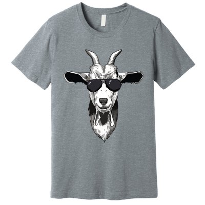 Goat With Sunglasses Premium T-Shirt