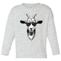 Goat With Sunglasses Toddler Long Sleeve Shirt