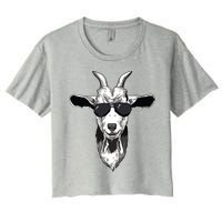 Goat With Sunglasses Crop Top