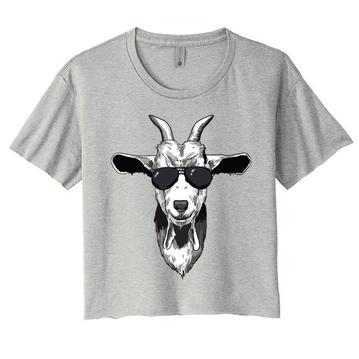 Goat With Sunglasses Crop Top