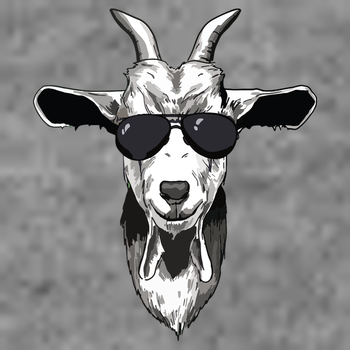 Goat With Sunglasses Crop Top