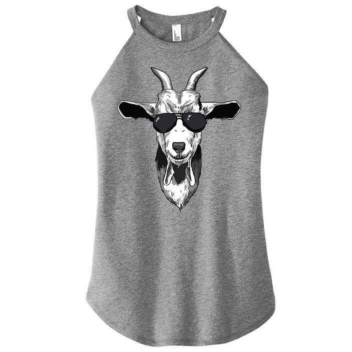 Goat With Sunglasses Women's Perfect Tri Rocker Tank