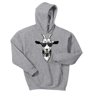 Goat With Sunglasses Kids Hoodie