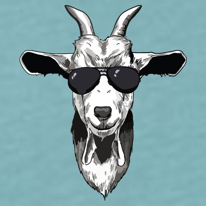 Goat With Sunglasses Sueded Cloud Jersey T-Shirt