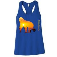 Gorilla With Sunset In Africa Wildlife Gorillas Meaningful Gift Women's Racerback Tank