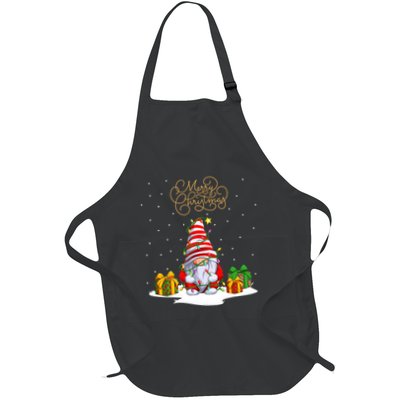 Gnome With Snow Xmas Funny Merry Christmas Apron