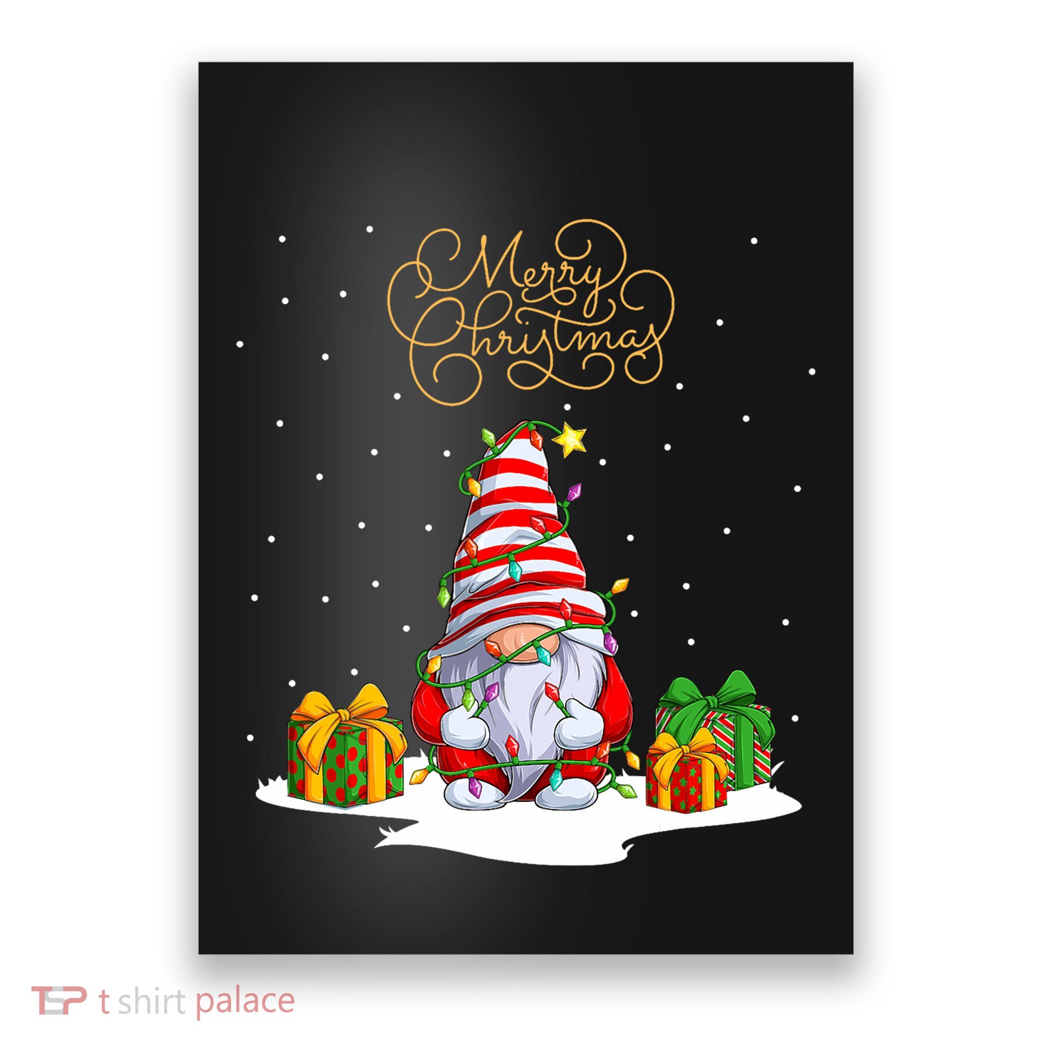 Gnome With Snow Xmas Funny Merry Christmas Poster