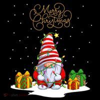 Gnome With Snow Xmas Funny Merry Christmas Premium T-Shirt