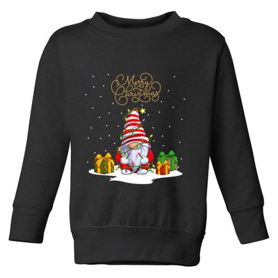 Gnome With Snow Xmas Funny Merry Christmas Toddler Sweatshirt