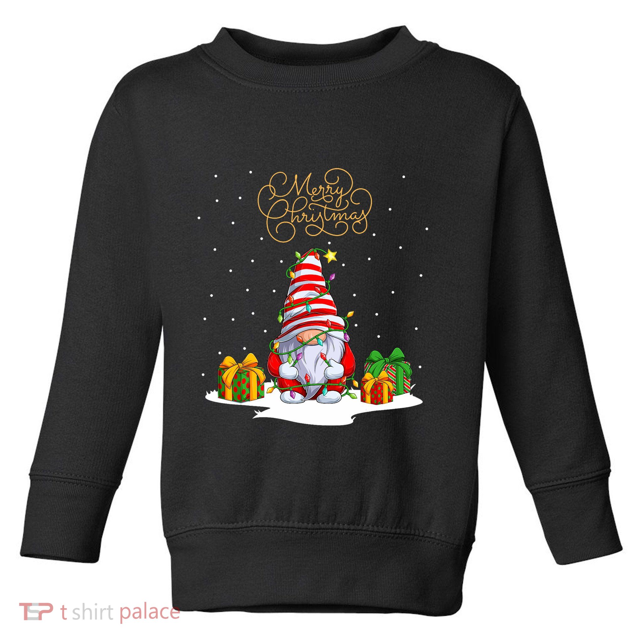 Gnome With Snow Xmas Funny Merry Christmas Toddler Sweatshirt