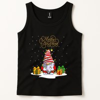 Gnome With Snow Xmas Funny Merry Christmas Tank Top