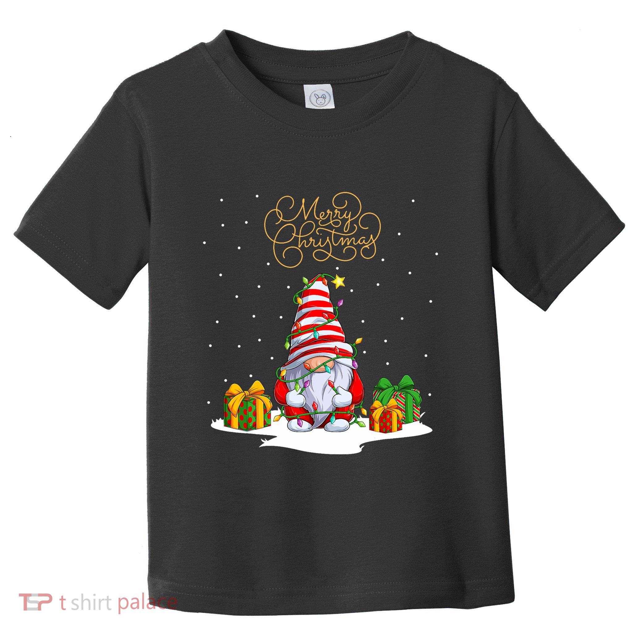Gnome With Snow Xmas Funny Merry Christmas Toddler T-Shirt